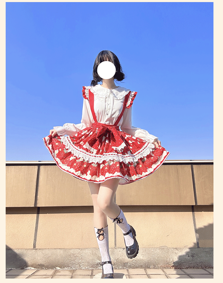 Plus Size Lolita Shirt Long Sleeve Doll Collar Blouse - image 2