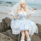 MermaidTears - Wedding Lolita JSK Dress, Ocean Theme - image 5