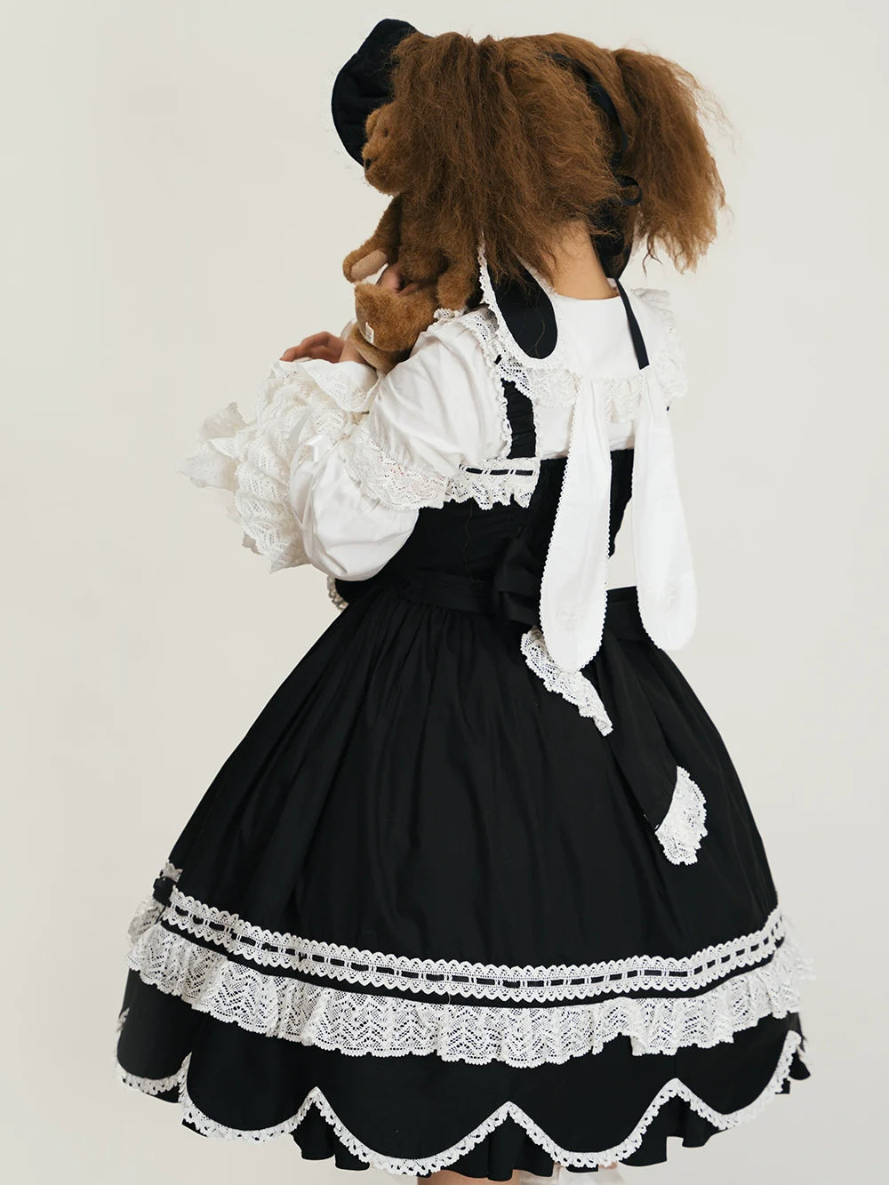 Vintage Petal Rabbit - Cotton Old School Lolita JSK Dress, Petal-Shaped Hem - image 10