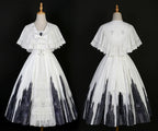 Silent Church - Gothic Lolita JSK Dress Printed Dress Thin Shawl Set - image 34