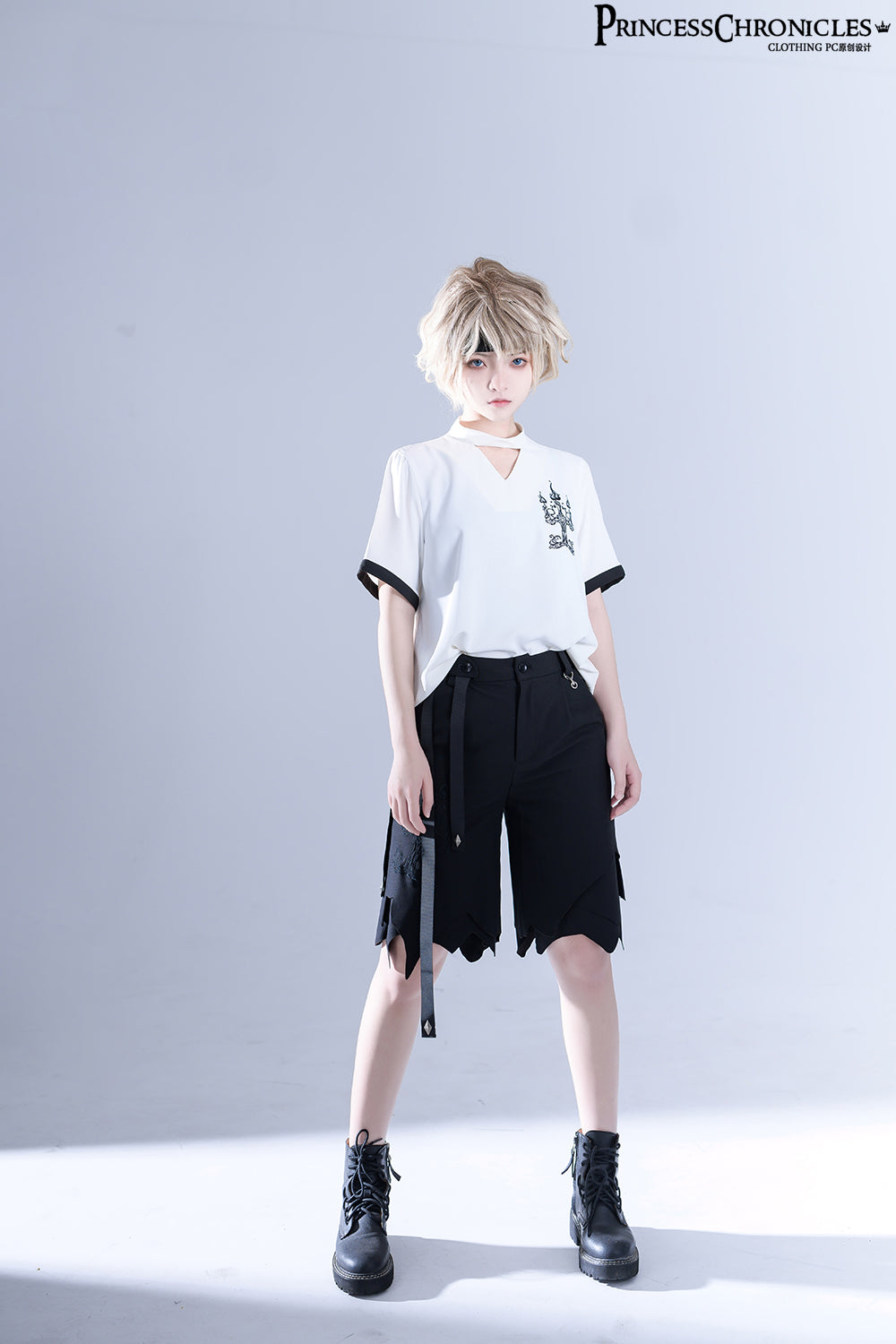 LueYingGuiTan - Embroidered White Ouji Lolita Shirt - image 7