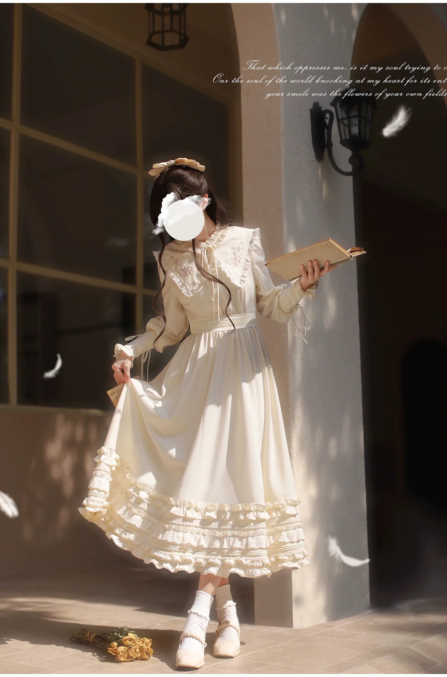 Wind Kiss Tulip - Classic Lolita OP Elegant Lolita Cardigan and Accessories - image 5