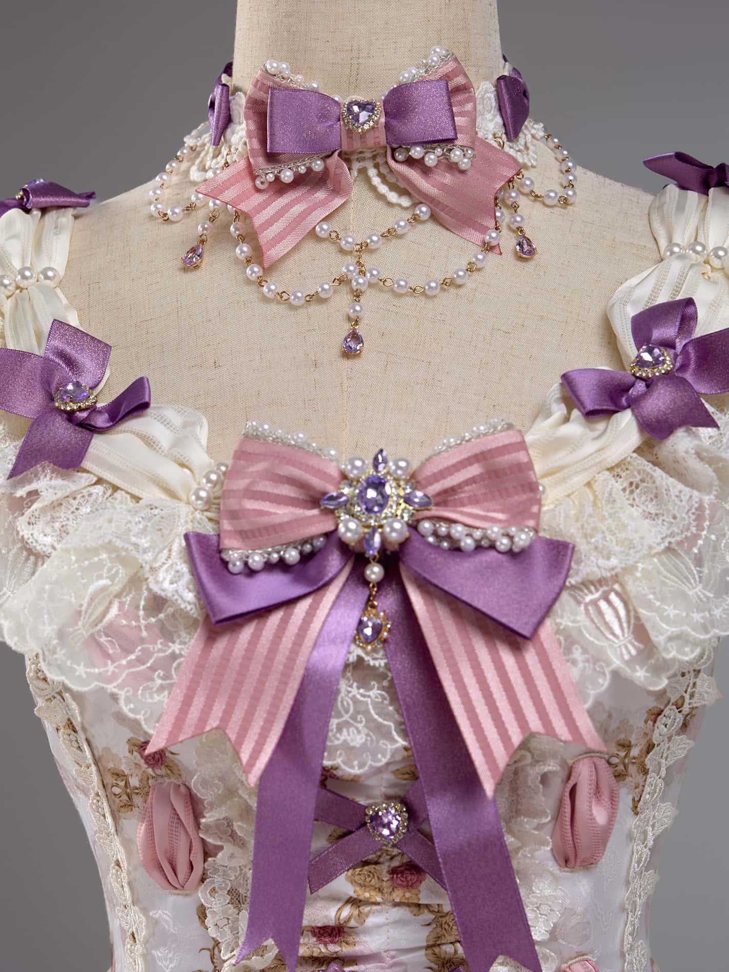 Antique Gem Fragrance Lolita Purple JSK Dress Set - image 10