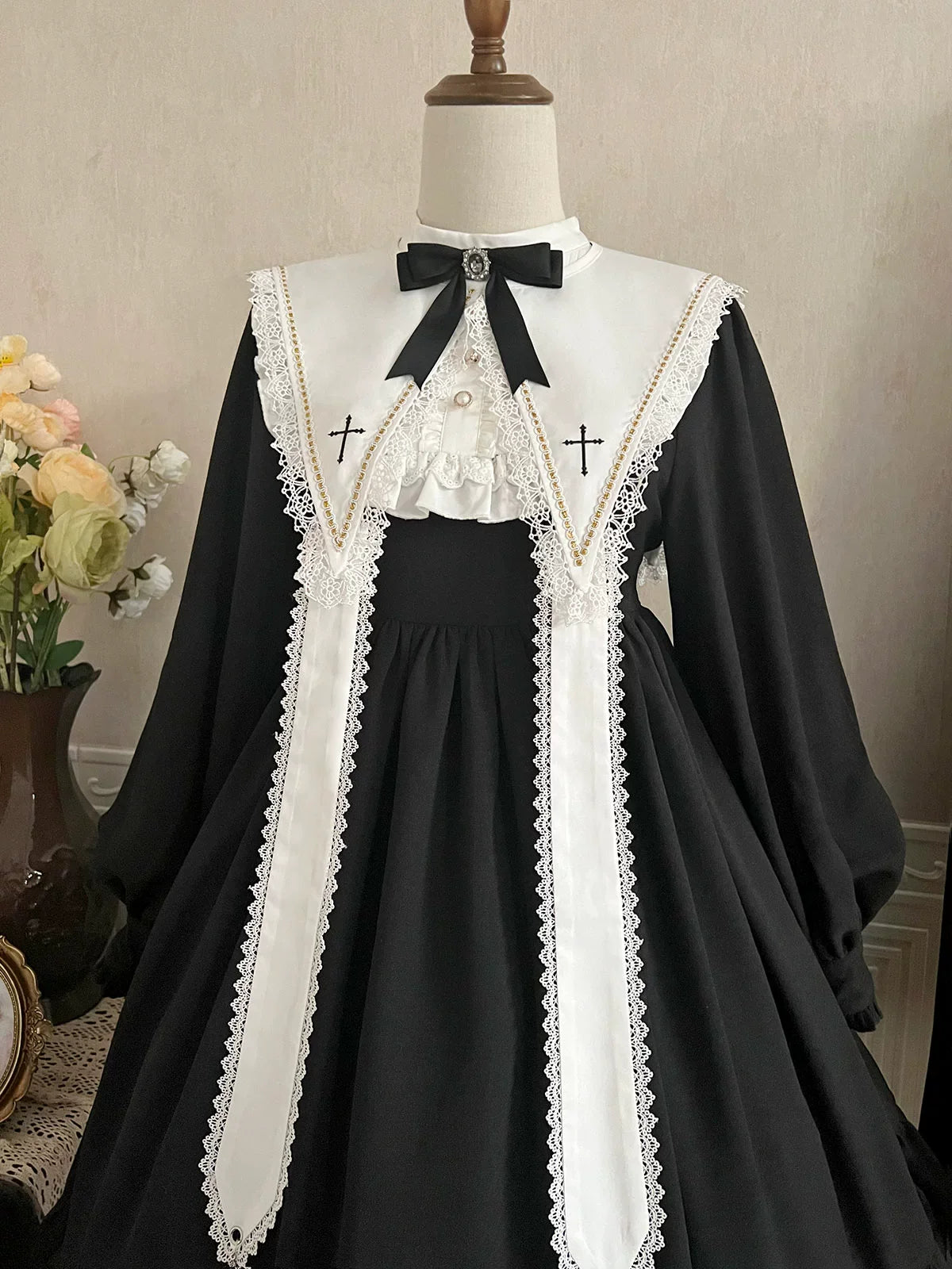 Black Nun - Gothic Lolita OP Dress - image 21