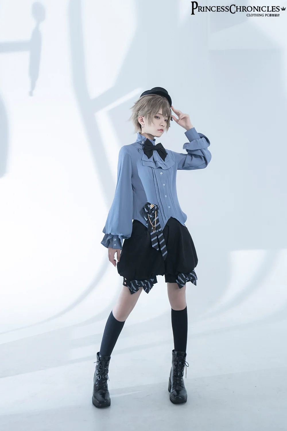 Narrative Rule - Ouji Lolita Shorts Set, Long Vest - image 7