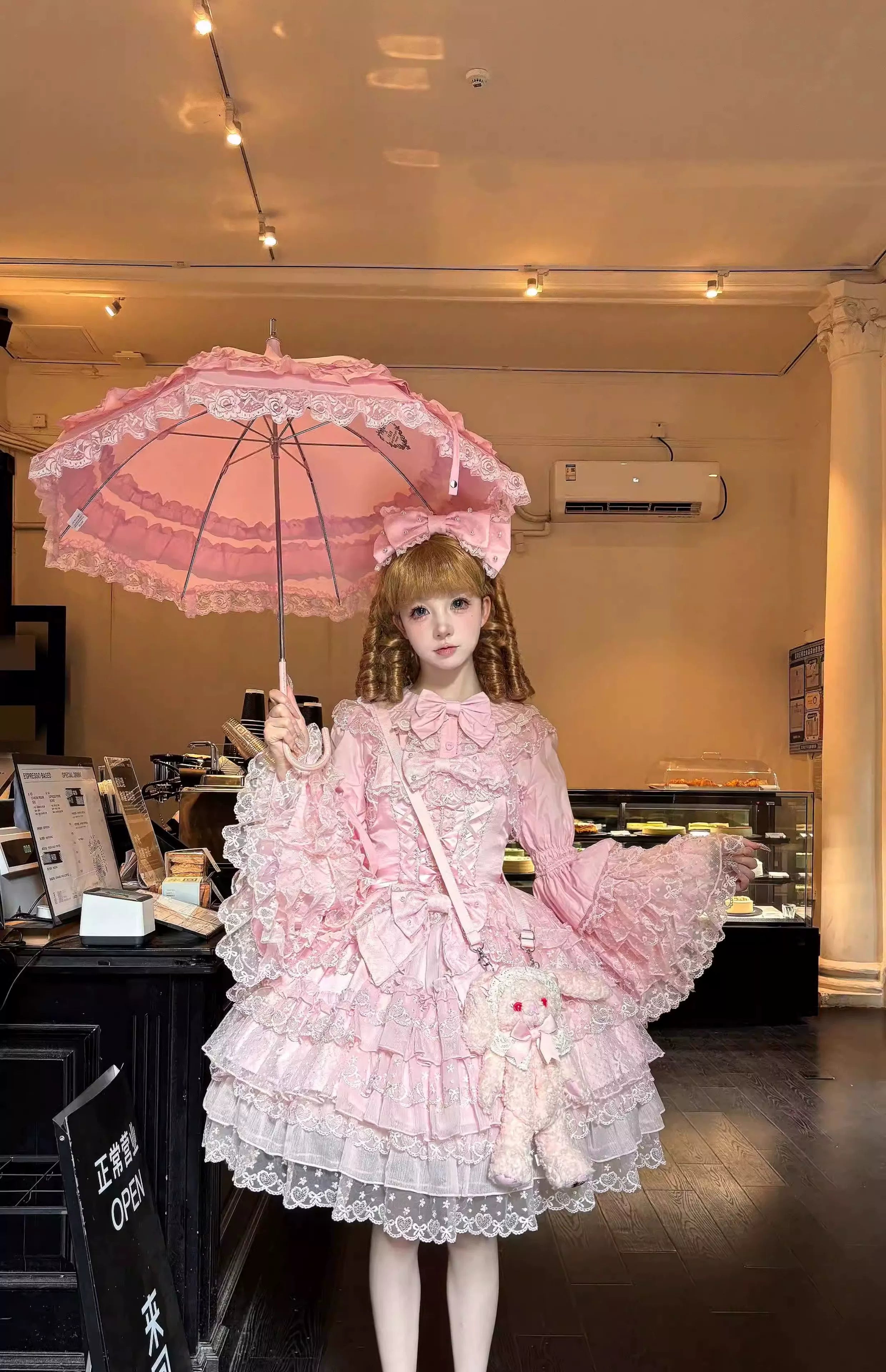 Sugar Girl Love Overture Sweet Lolita Tiered Ruffle JSK and Accessories - image 6