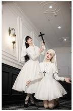 Nihil - Gothic Nun Lolita OP Dress, Irregular Hem Cape and Accessories - image 25