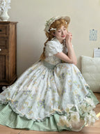 Blueberry Summer - Classic Lolita JSK Dress with Large Hem and Cotton Lining - image 13