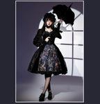 Night Traveler - Classic Gothic Lolita Dress with Stained Glass Window Print - image 32