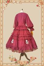 Melaleuca Lily - Embroidery Country Lolita Blouse and Skirt and Accessories - image 28