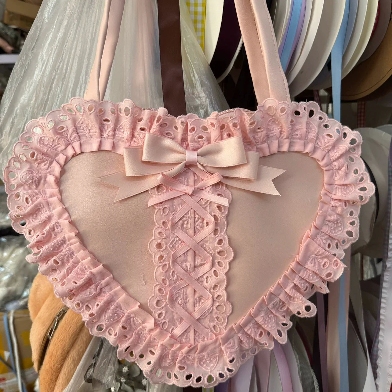 Sweet Lolita Bag Heart-shaped Lace Bag Multicolors - image 16