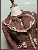 Bear Chocolate Slab - Classic Lolita Pleated JSK & SK Dress, Side Zipper - image 30