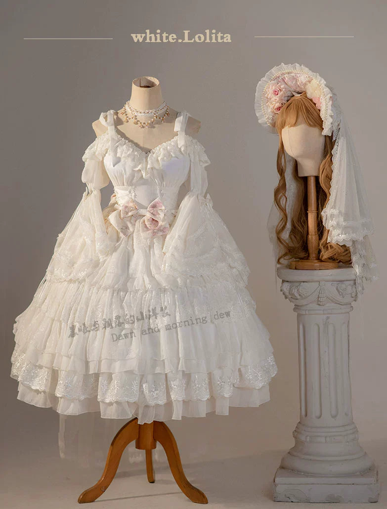 Elegant Lolita OP Dress Sunrise Elf Long Dress - image 9