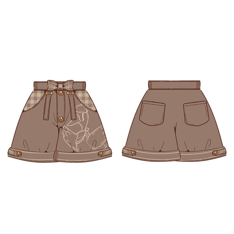 Famous Detective Goose - Ouji Lolita Shorts Set, Pockets - image 12
