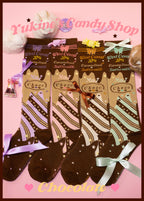 Kawaii Lolita Chocolate Color Cotton Socks - image 2