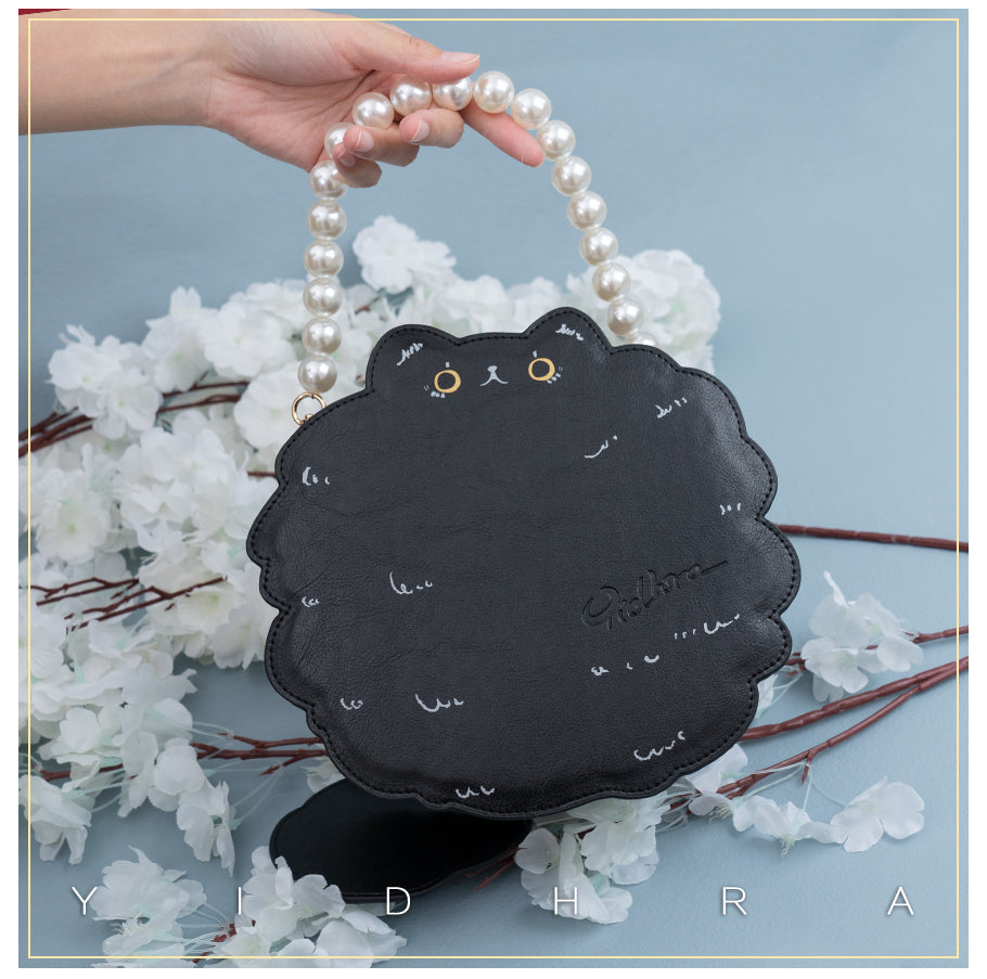 Printed Kawaii Cat Leather Shoulder Bag - image 23