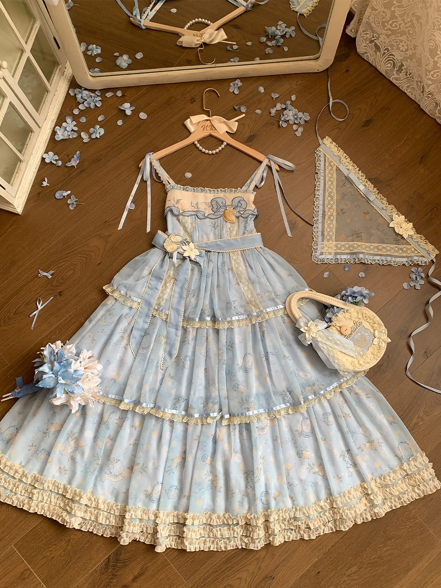Lemon Soda Lolita JSK Long Dress Set - image 2