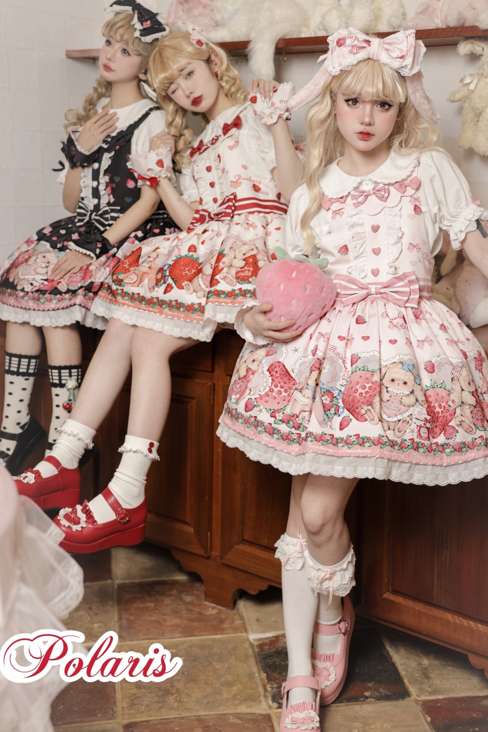 Rabbit Berry Gift Box - Sweet Lolita Salopette and Dress Set - image 6