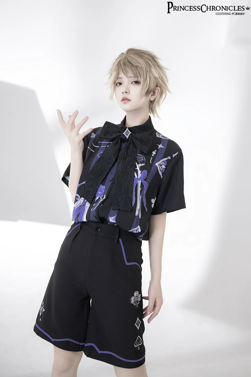 Summer Ouji Lolita Print Loose Shirt Outfit - image 2