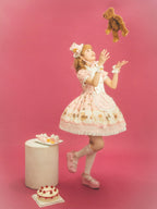 Patisserie Forever Happiness Pink Apron Sweet Lolita OP Dress Set - image 6