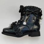 Enthusiastic Ideation - Elegant Lolita Shoes Fleeced Short Martin Boots - image 44