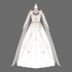 Divine - Elegant Greek Mythology Style Lolita JSK Irregular Hem White JSK Dress - image 11