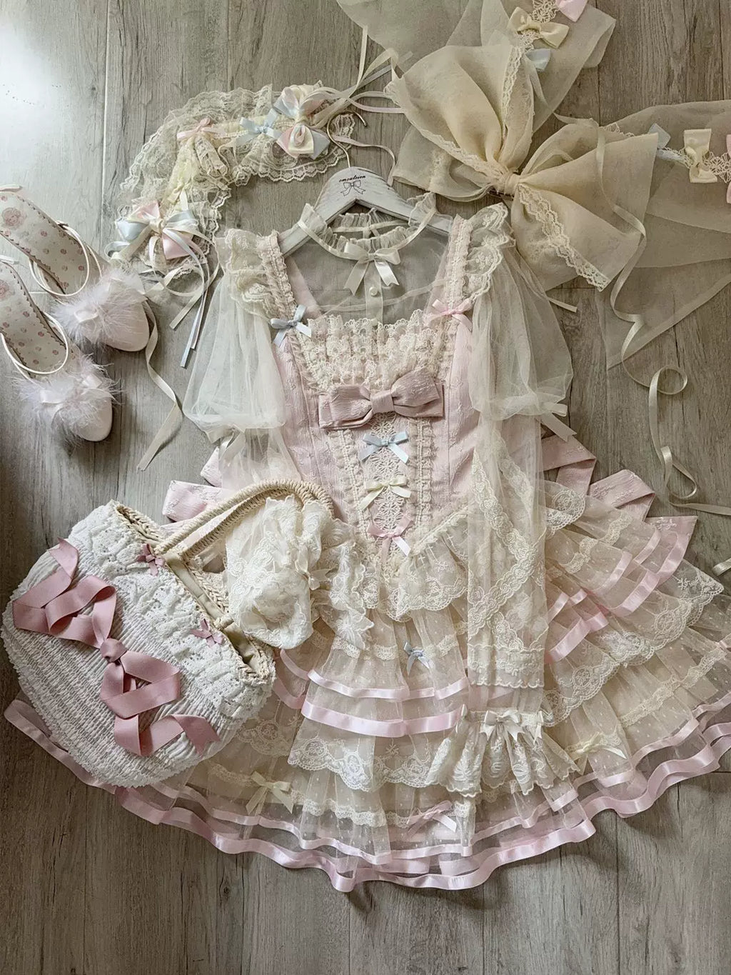 Butterfly Ballet - Sweet Lolita JSK Dress, Layered Tulle Hem - image 23
