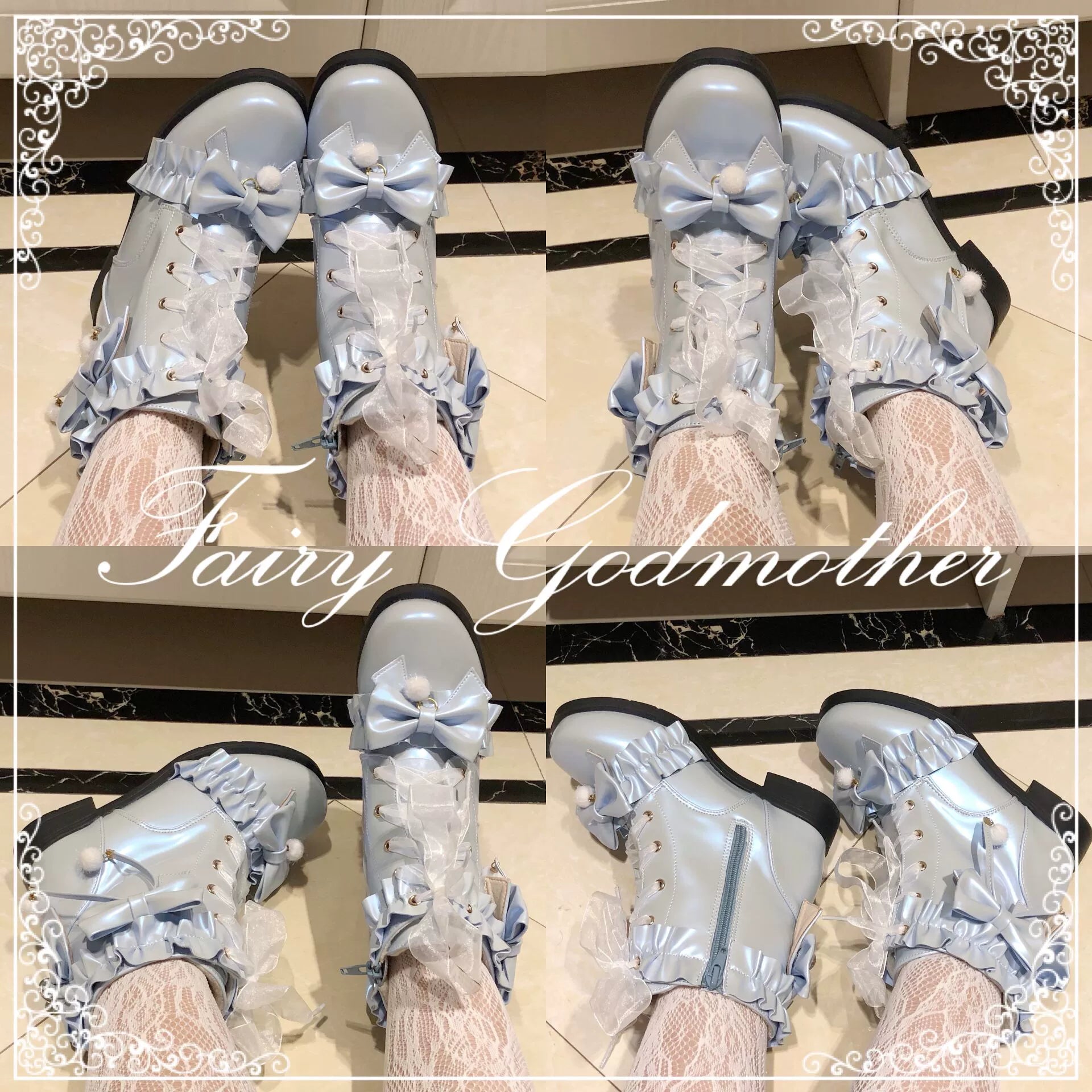 Enthusiastic Ideation - Elegant Lolita Shoes Fleeced Short Martin Boots - image 19