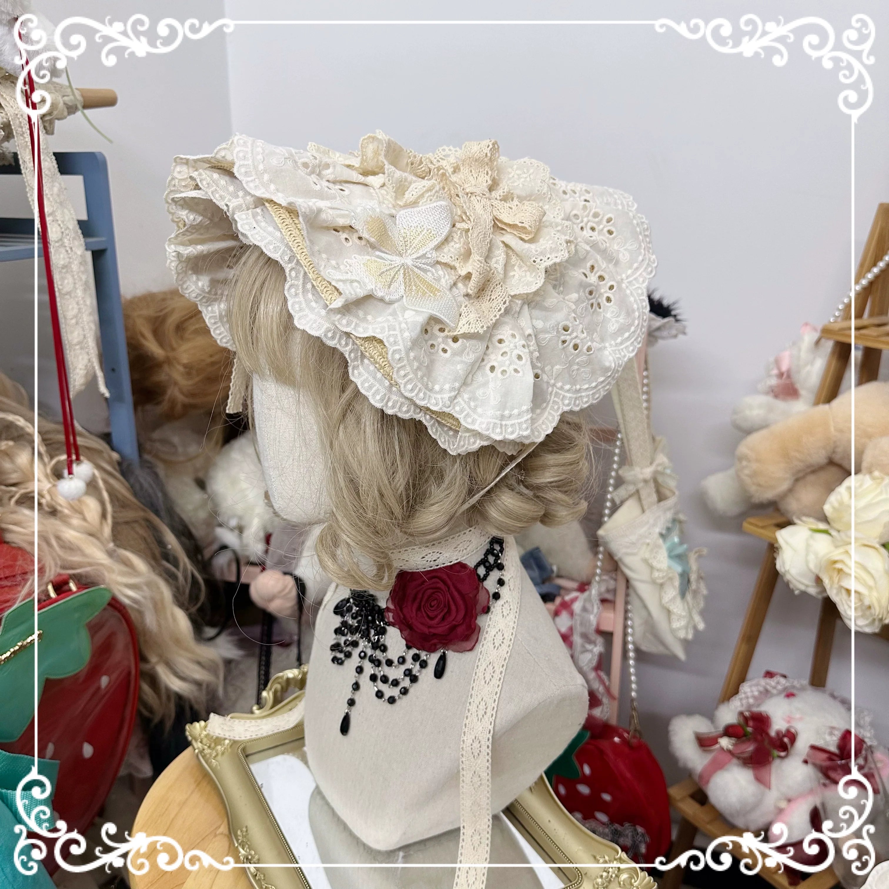Gothic Lolita Bonnet Pure Cotton Hat Collection - image 27