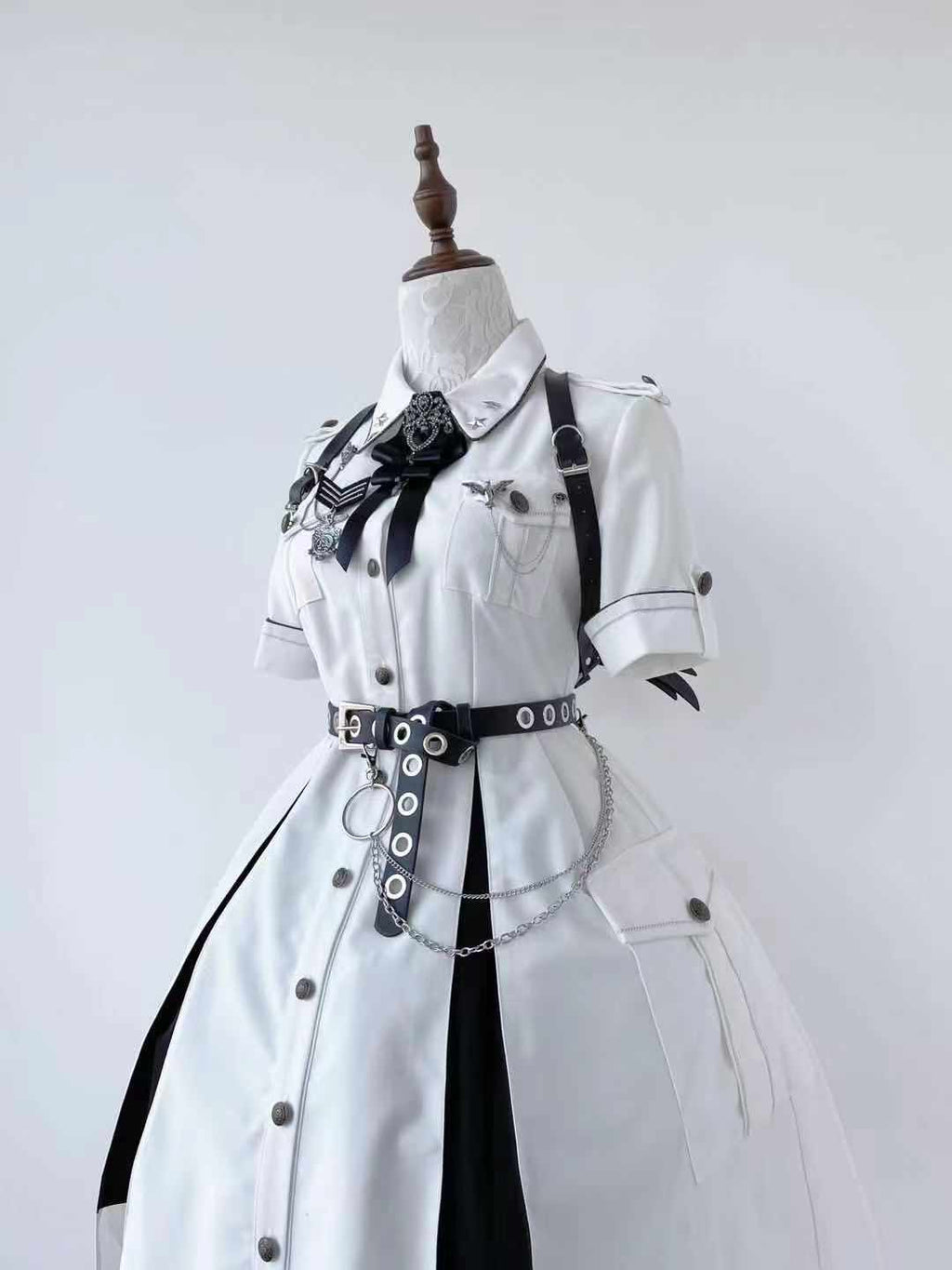 Evil Python 2.0 - Military Lolita Gothic OP Dress - image 11