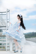 Coral Jellyfish - Sweet Lolita High-waist JSK Dress, Jellyfish & Coral Print and Accessories - image 39