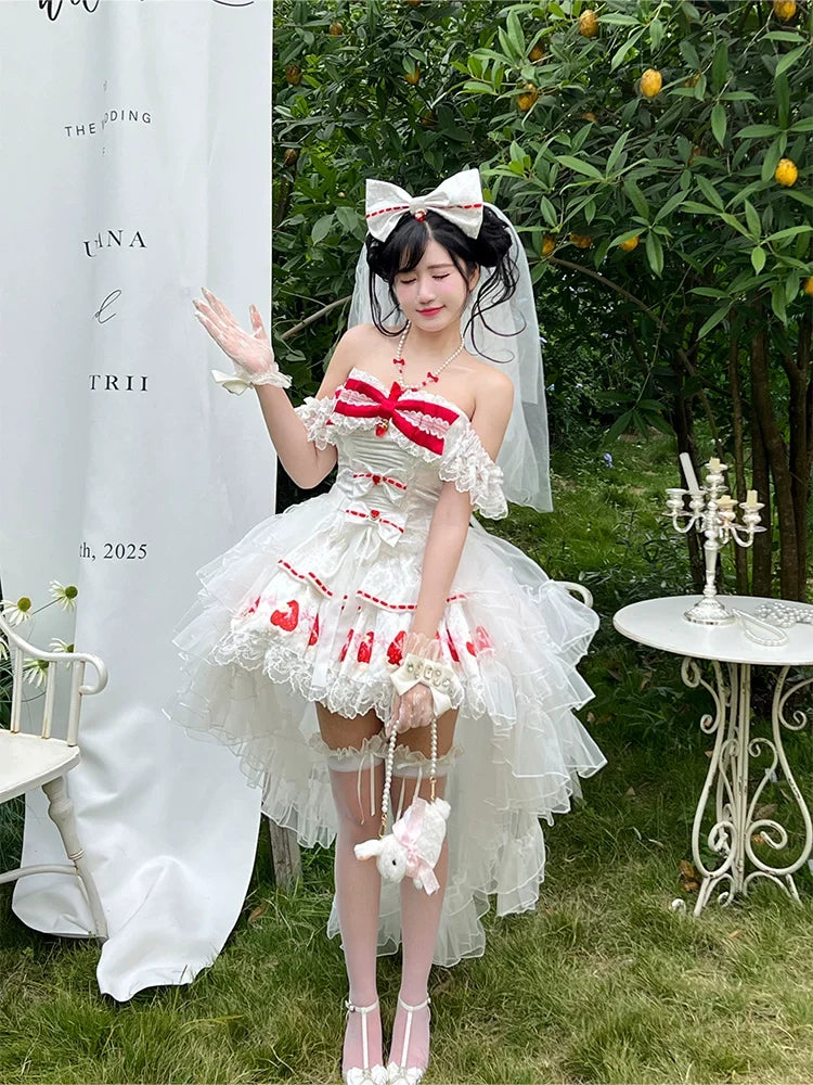 True Love Strawberry Princess White Sweet Lolita Ceremonial Dress - image 5