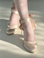 Coronation - Classic Lolita Wine Glass Heel Shoes with Detachable Bows - image 28