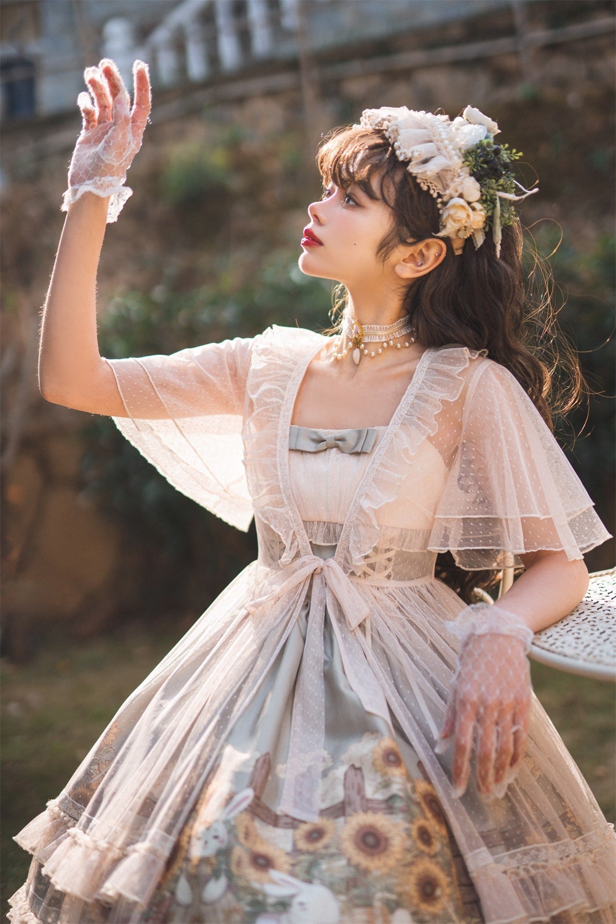 Flower and Letter - Classic Lolita JSK Dress - image 7