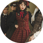 Rose - Elegant Lolita Fishbone Grid Skirt Customized - image 29