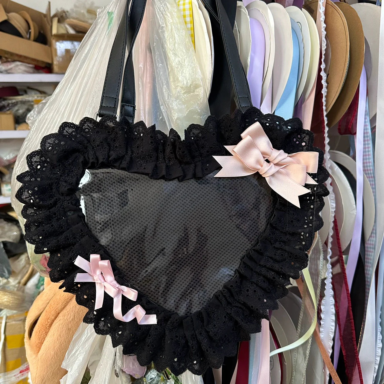 Sweet Lolita Bag Heart-shaped Lace Bag Multicolors - image 2