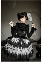 Dead Leaf Butterfly Gothic Lolita JSK and OP Dress Set - image 17