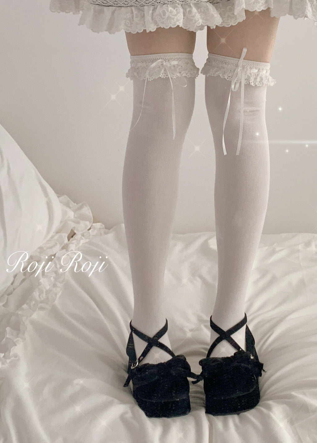 Isabella - Sweet Lolita Lace Mid-Calf Socks - image 6