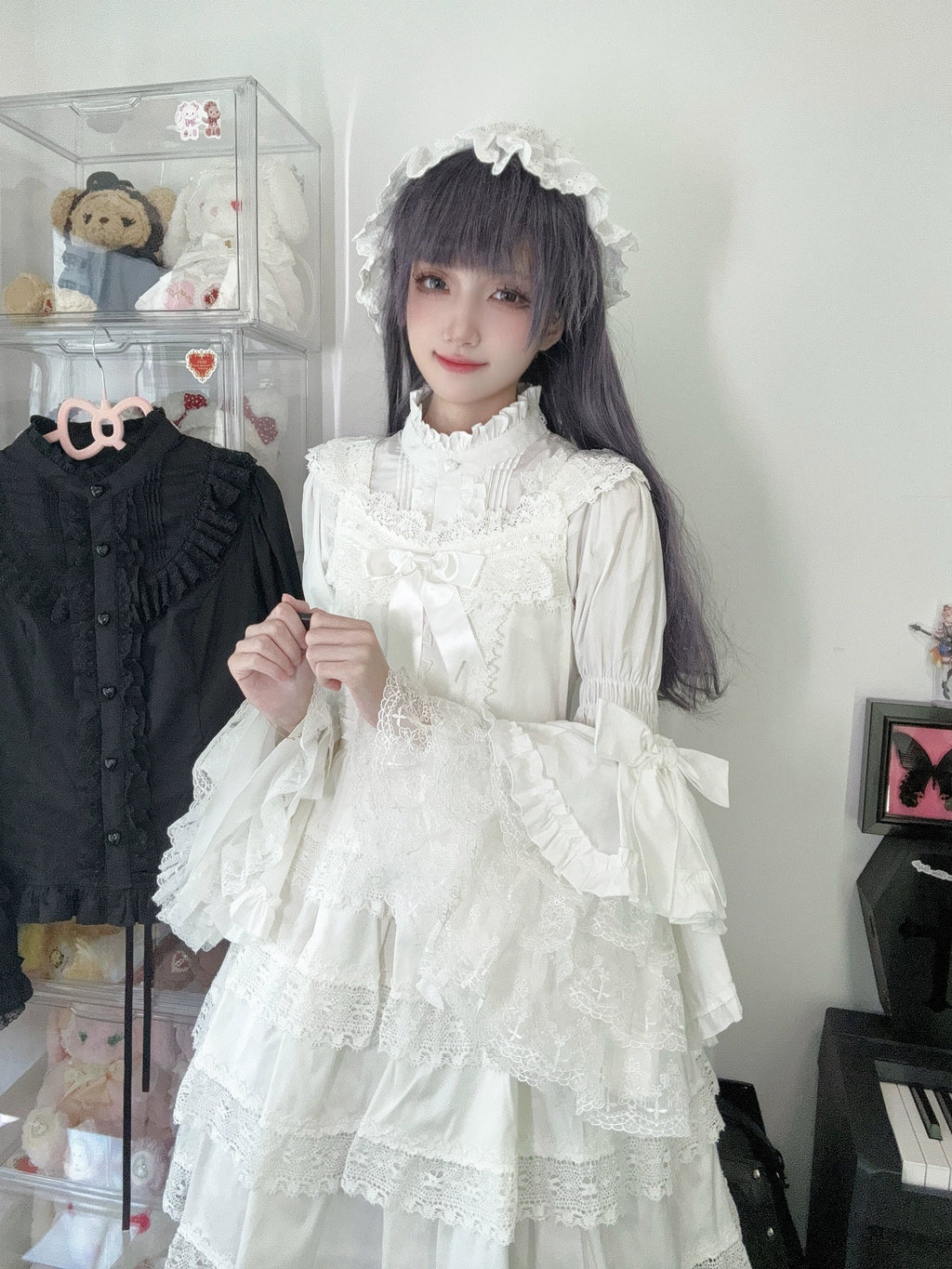 Sweet Lolita Blouse Princess Sleeve Shirt Inner Wear - image 13