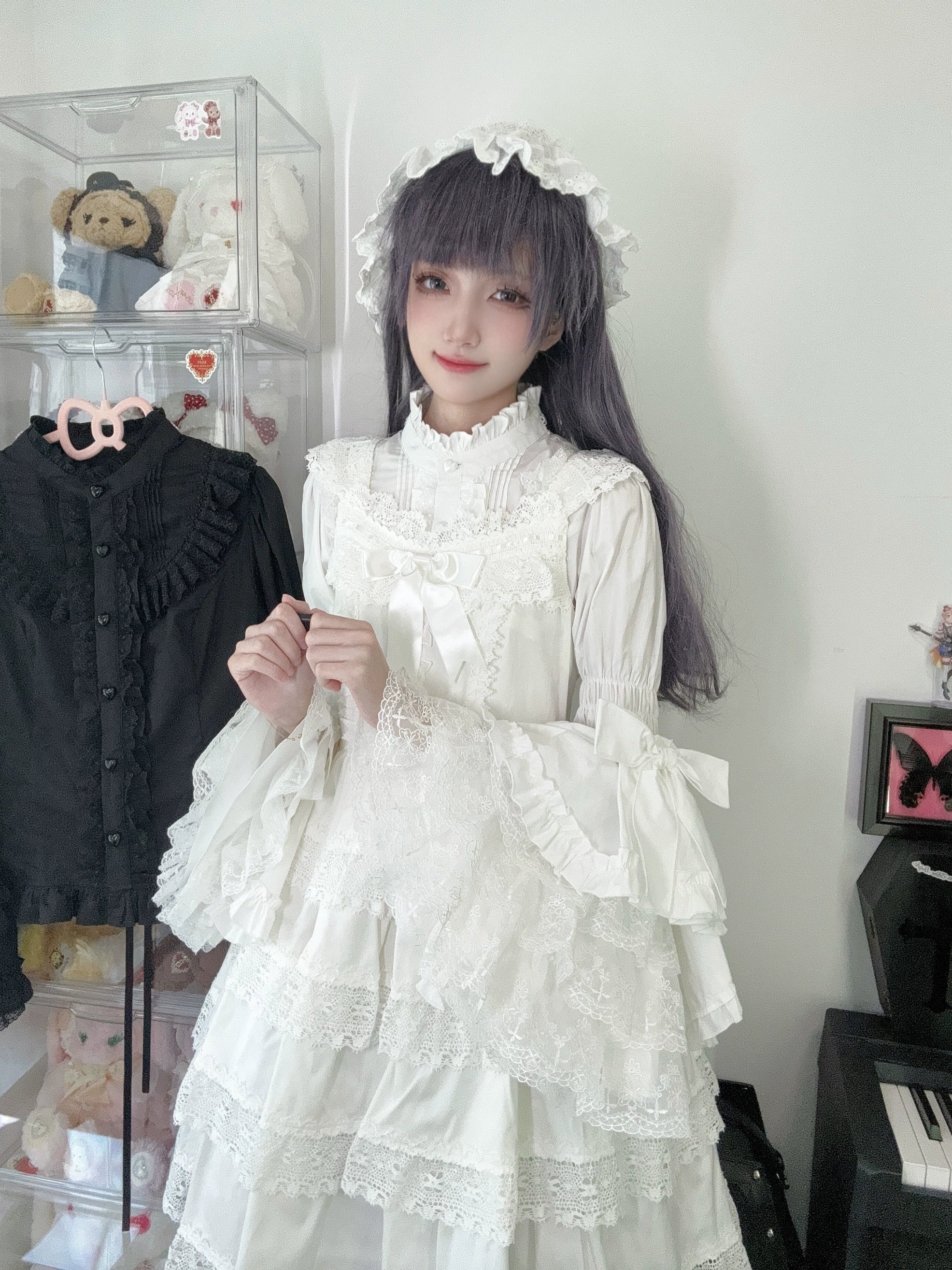 Sweet Lolita Blouse Princess Sleeve Shirt Inner Wear - image 13