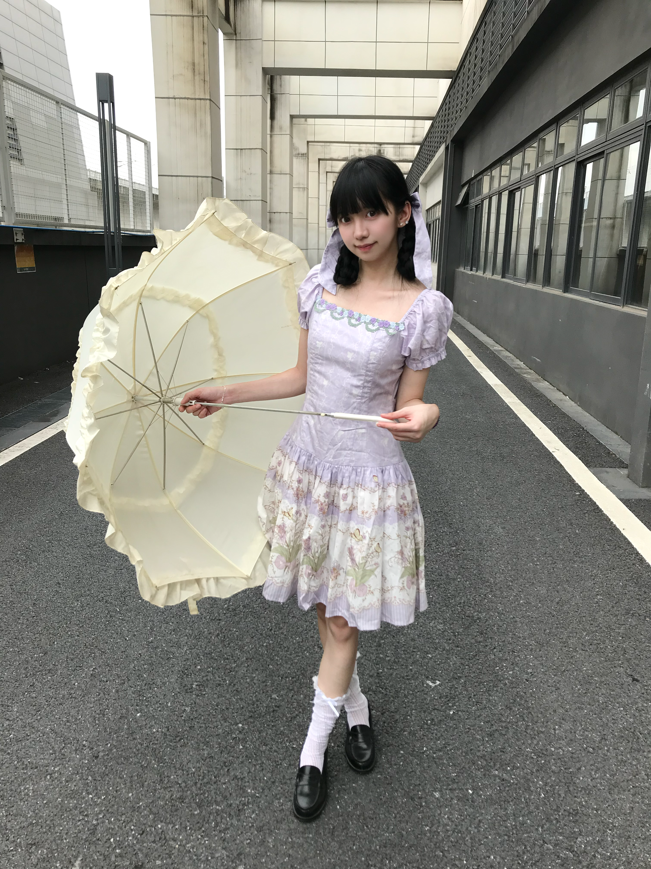 Jenny Flower - Cotton Old School Lolita Floral OP Dress - image 9
