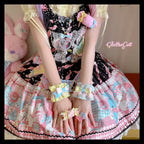 Creamy Celestial - Sweet Lolita Cuffs Handmade Lace Cuffs - image 1