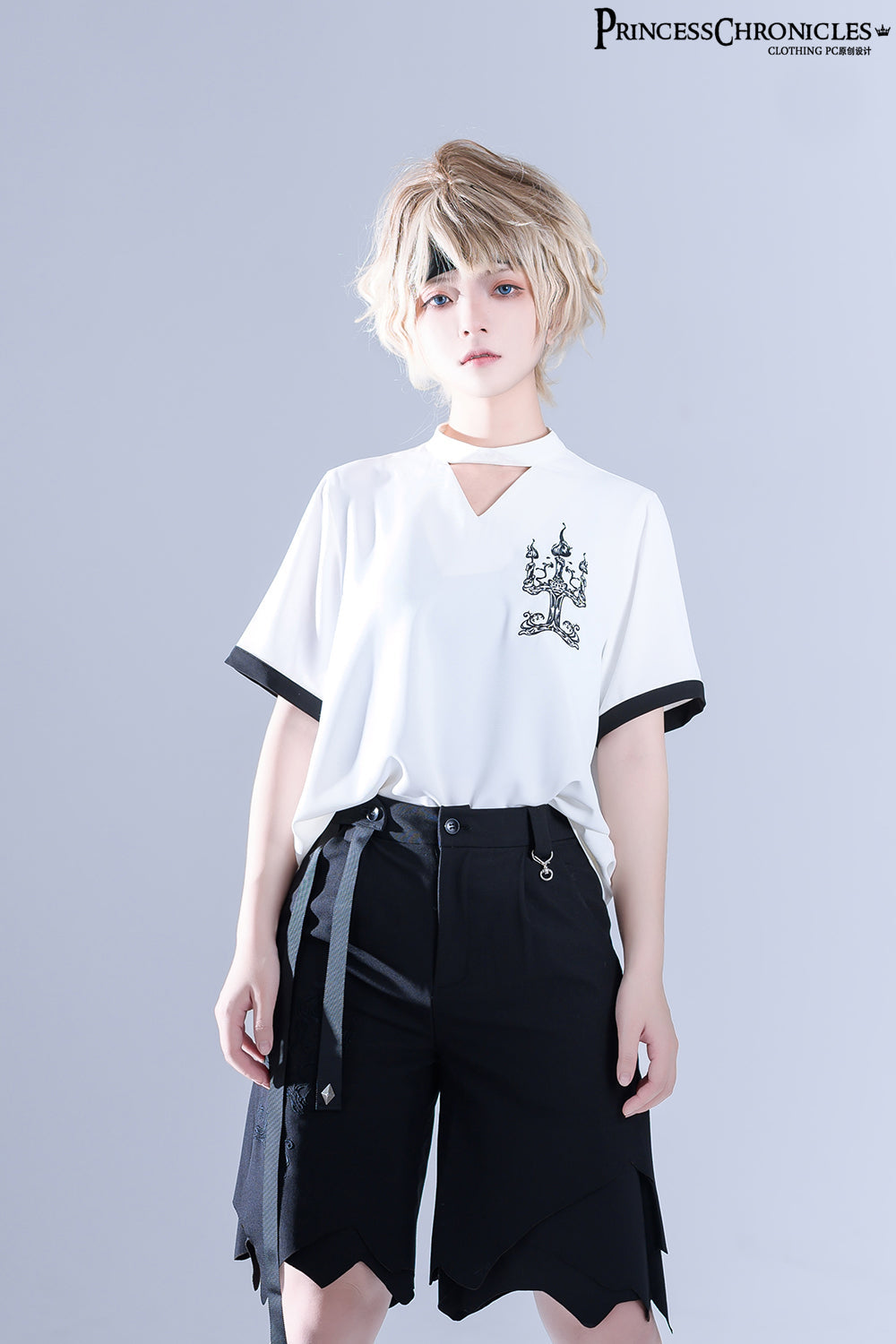 LueYingGuiTan - Embroidered White Ouji Lolita Shirt - image 2