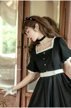 Thoughts - Vintage Black Lolita OP Dress with Square Neckline - image 4