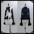 Rabbit Hunter - Ouji Lolita Shirt Sapphire Blue Long Sleeve Blouse - image 10