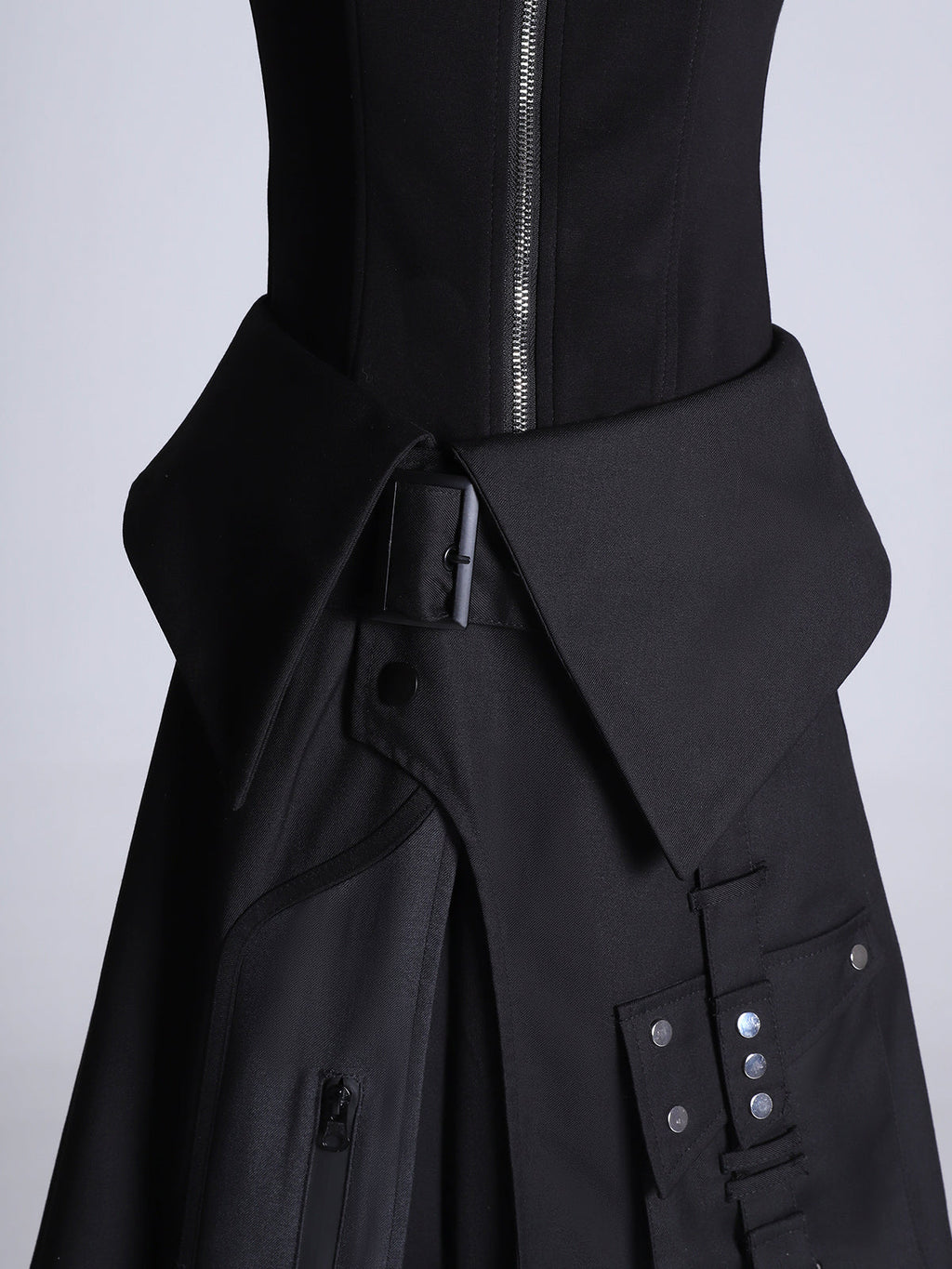 Nightblade Black Ouji Lolita Apron Pants Suit - image 14