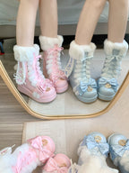 Cherry Snow Bunny Ears - Winter Sweet Lolita Boots, Bunny Ears - image 20