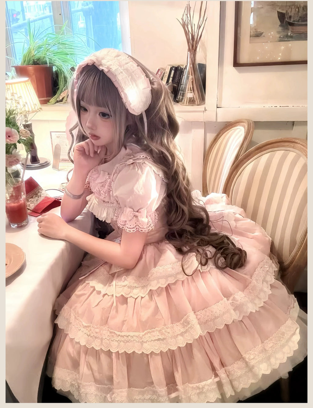 Otome Heart Cotton Old School Lolita JSK Dress Suit and Accessories - image 33