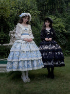 Letter and Poetry - Classic Lolita JSK Suit Four-tiered Twins Dress - image 2