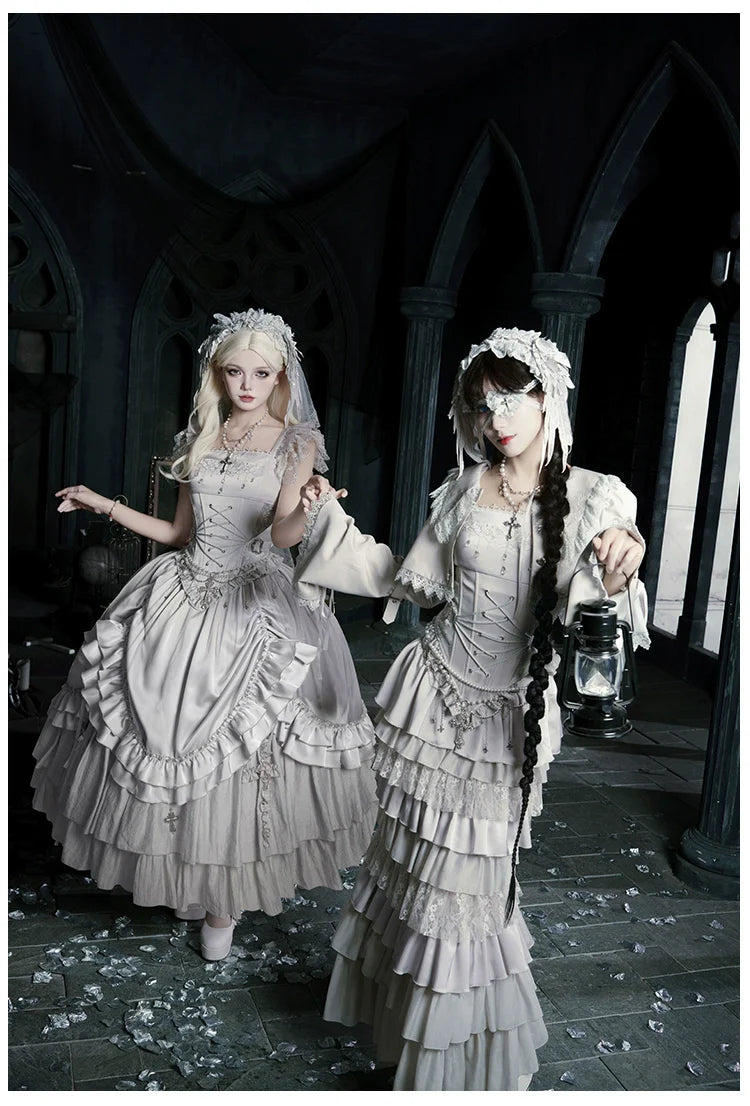 Humanoid Robot - Silver Gothic Lolita Mermaid Skirt Set - image 28
